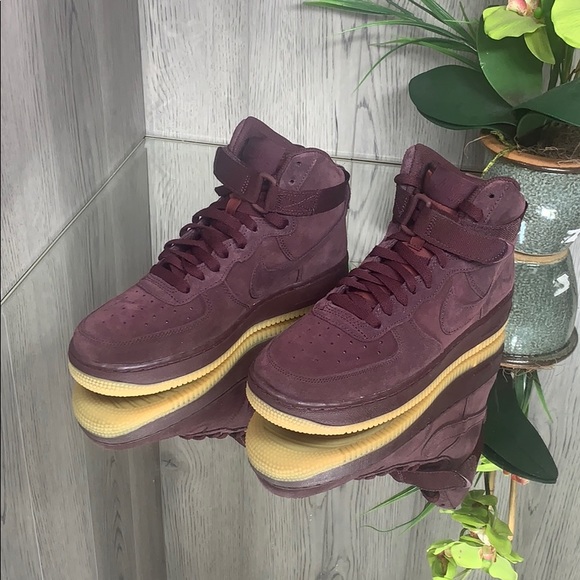 ❤️ Nike Air Force 1 High LV8 (GS) burgundy crush/b - Picture 3 of 8